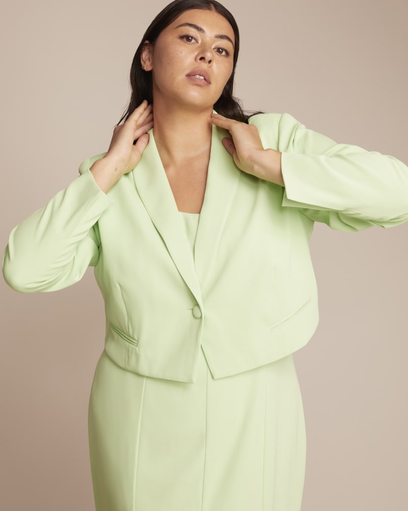 Plus size crop blazer cheap